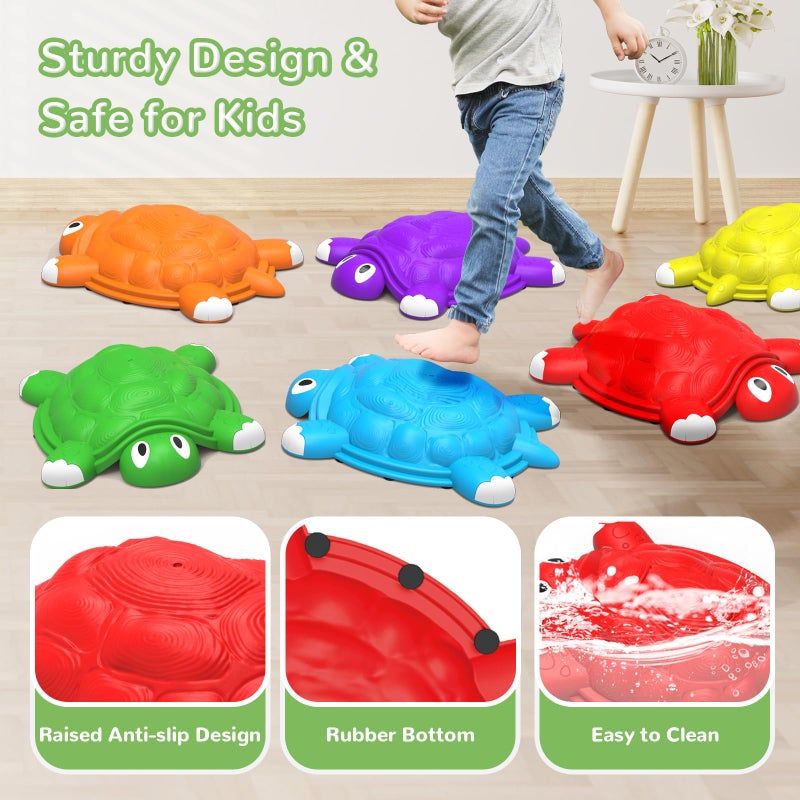 ABERLLS Stepping Stones for Kids 3 4 5 6 7 Year Old  Toddlers Turtle Balance Climbing Toys  Outdoor Indoor Sensory Play  Obstacle Course Coordination Game - Image 5